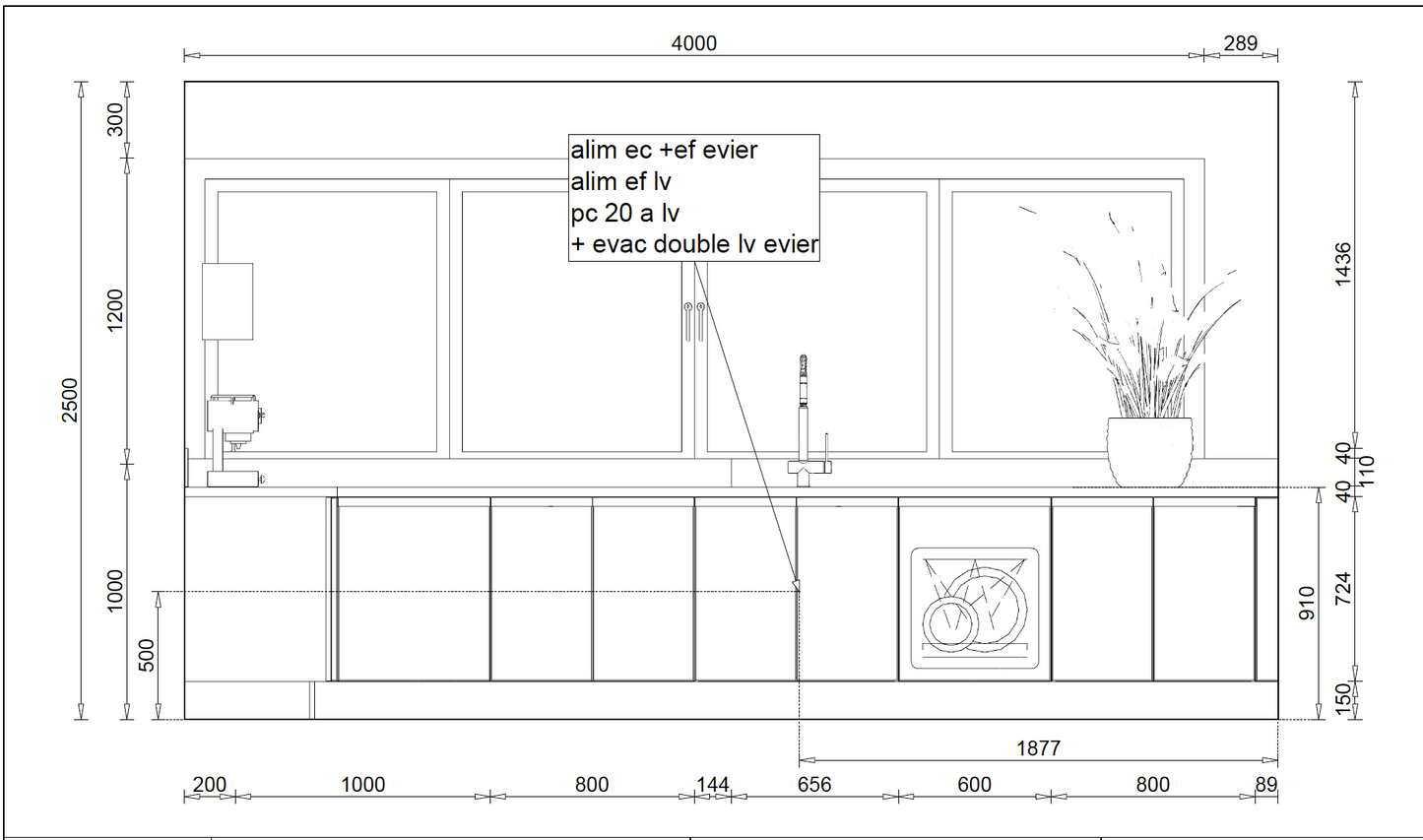 PLAN DE CUISINE ÉQUIPÉE – BRONZE (99 €)