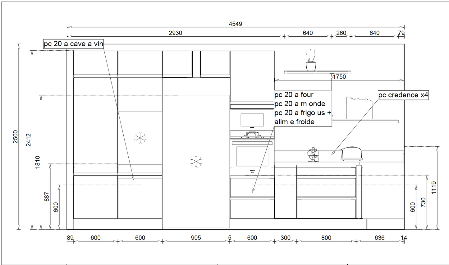 PLAN DE CUISINE ÉQUIPÉE – BRONZE (99 €)