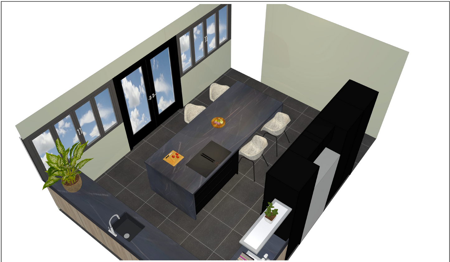 PLAN DE CUISINE ÉQUIPÉE – ARGENT (159 €)