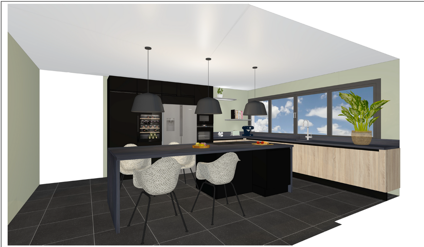 PLAN DE CUISINE ÉQUIPÉE – ARGENT (159 €)